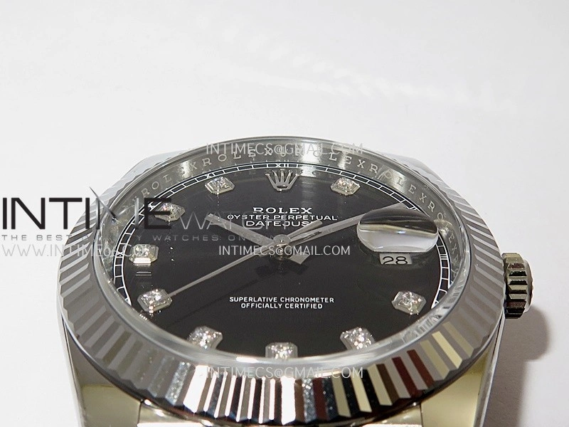 DateJust 41 126334 904L SS VF 1:1 Best Edition Black Dial Diamond Marker On Jubilee Bracelet DD3235