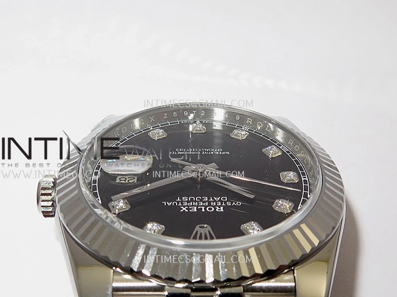 DateJust 41 126334 904L SS VF 1:1 Best Edition Black Dial Diamond Marker On Jubilee Bracelet DD3235