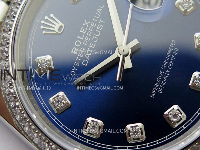 DateJust 126284 Diamond Bezel 904L SS VSF 1:1 Best Edition Blue Dial Diamond Marker On Jubilee Bracelet VS3235