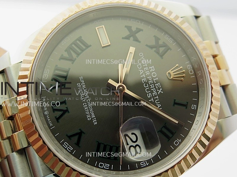 DateJust 126233 36mm 904L SS RG AR+F 1:1 Best Edition Gray Dial Roman Marker On Jubilee Bracelet DD3235