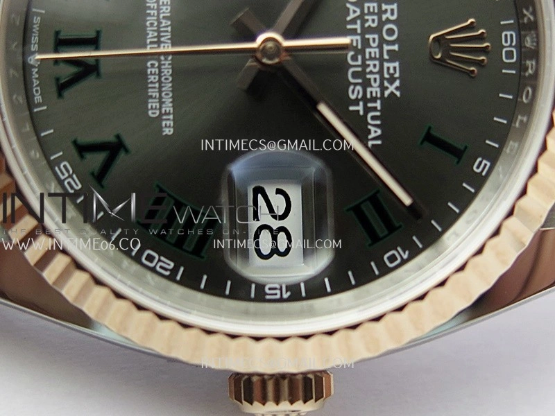 DateJust 126233 36mm 904L SS RG AR+F 1:1 Best Edition Gray Dial Roman Marker On Jubilee Bracelet DD3235