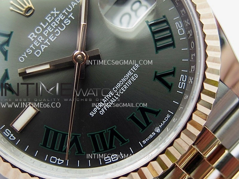 DateJust 126233 36mm 904L SS RG AR+F 1:1 Best Edition Gray Dial Roman Marker On Jubilee Bracelet DD3235