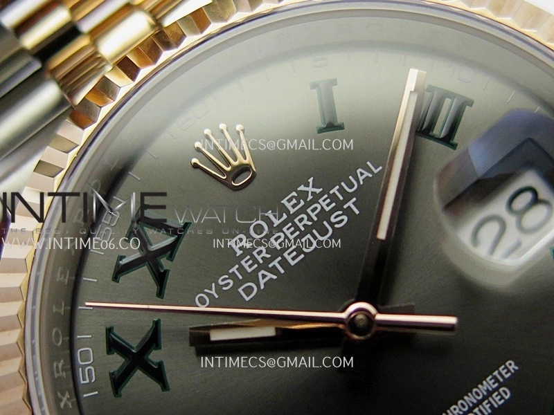 DateJust 126233 36mm 904L SS RG AR+F 1:1 Best Edition Gray Dial Roman Marker On Jubilee Bracelet DD3235