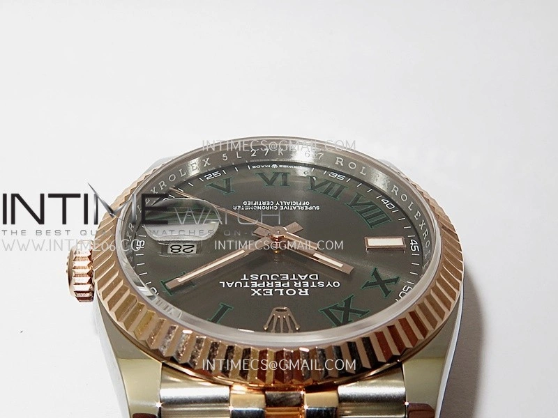 DateJust 126233 36mm 904L SS RG AR+F 1:1 Best Edition Gray Dial Roman Marker On Jubilee Bracelet DD3235