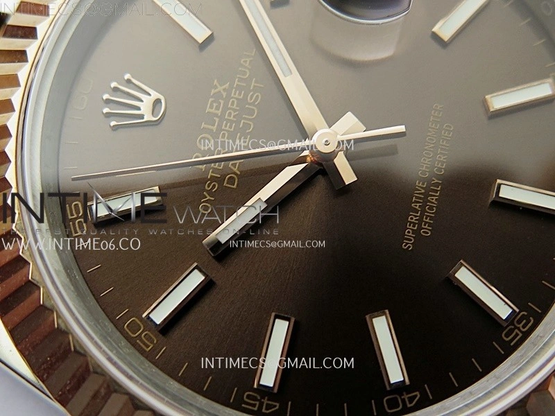 DateJust 126331 904L SS RG JDF 1:1 Best Edition Brown Dial Stick Markers on Jubilee SS RG Bracelet