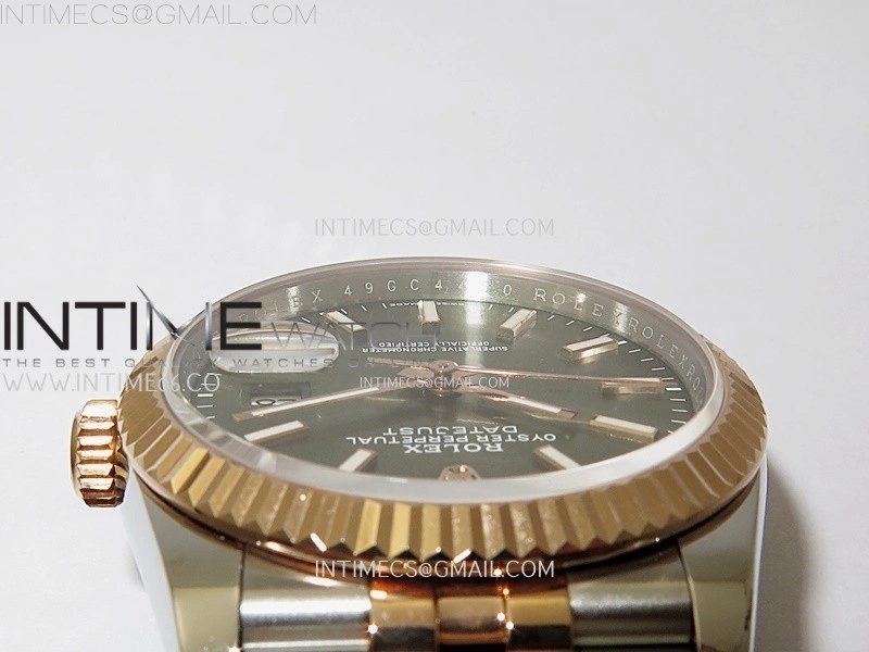 DateJust 126231 904L SS RG JDF 1:1 Best Edition Green Dial Stick Markers on Jubilee SS RG Bracelet