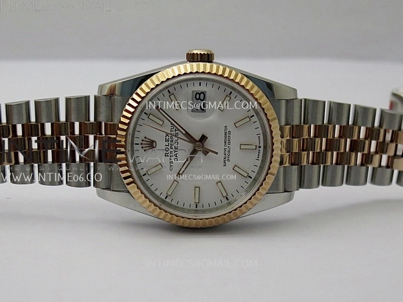 DateJust 126231 904L SS RG JDF 1:1 Best Edition White Dial Stick Markers on Jubilee SS RG Bracelet