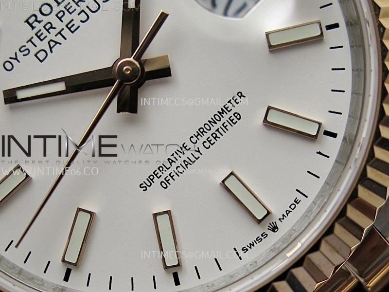 DateJust 126231 904L SS RG JDF 1:1 Best Edition White Dial Stick Markers on Jubilee SS RG Bracelet