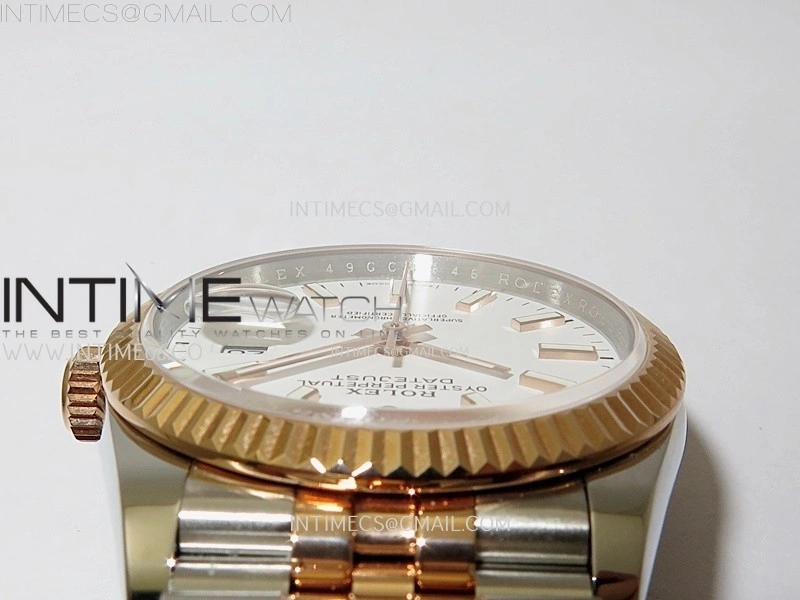 DateJust 126231 904L SS RG JDF 1:1 Best Edition White Dial Stick Markers on Jubilee SS RG Bracelet