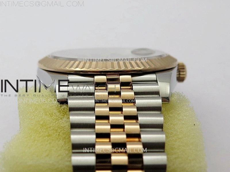 DateJust 41 126331 904L SS RG VSF 1:1 Best Edition Motif Gray Fluted Dial on Jubilee Bracelet VS3235