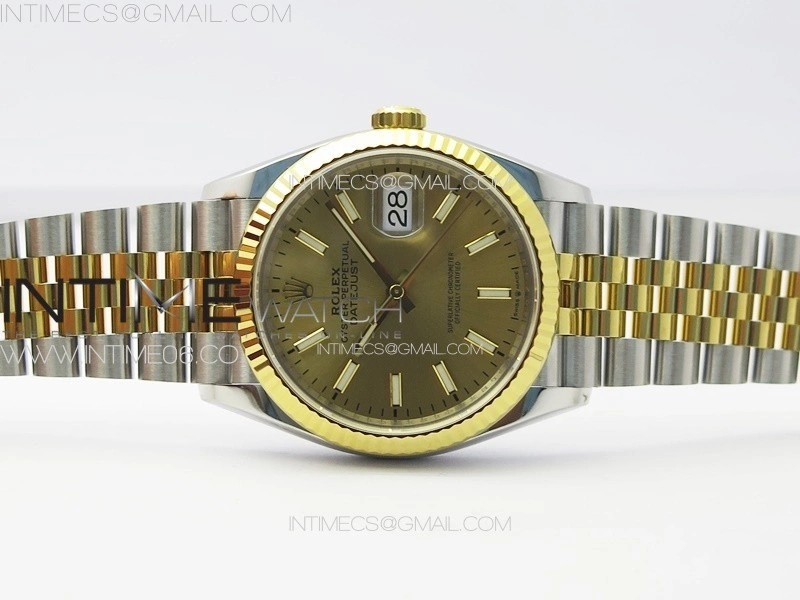 DateJust 36 904L SS YG 126233 VSF 1:1 Best Edition Gold Stick Dial on Jubilee Bracelet VS3235