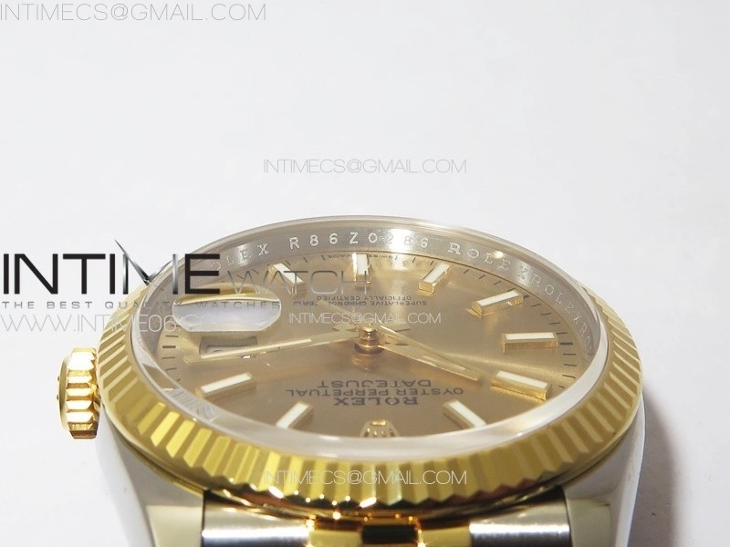 DateJust 36 904L SS YG 126233 VSF 1:1 Best Edition Gold Stick Dial on Jubilee Bracelet VS3235