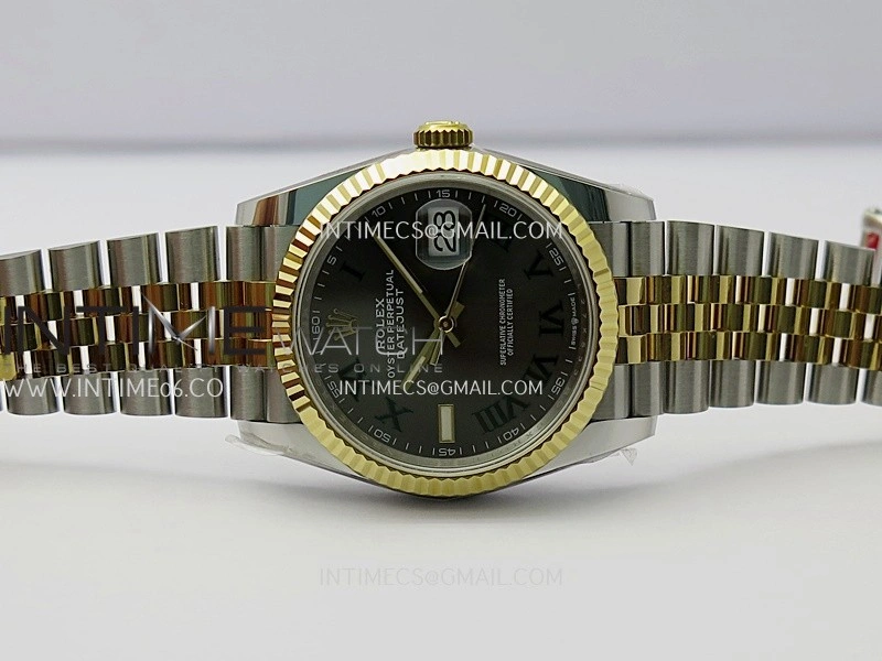 DateJust 126233 36mm 904L SS YG AR+F 1:1 Best Edition Gray Dial Roman Marker On Jubilee Bracelet DD3235