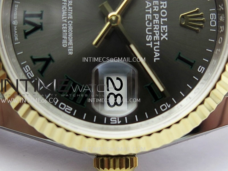 DateJust 126233 36mm 904L SS YG AR+F 1:1 Best Edition Gray Dial Roman Marker On Jubilee Bracelet DD3235
