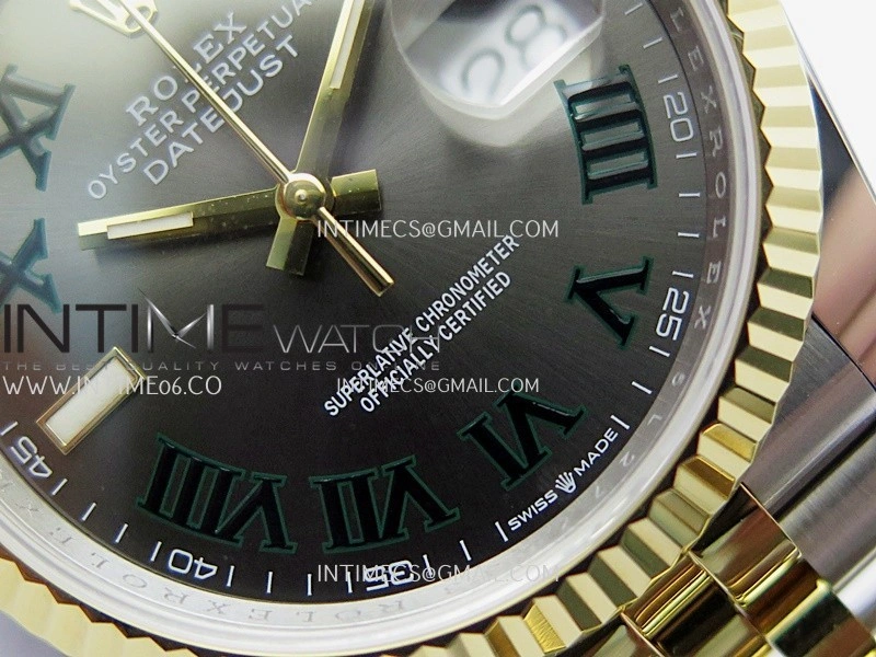DateJust 126233 36mm 904L SS YG AR+F 1:1 Best Edition Gray Dial Roman Marker On Jubilee Bracelet DD3235