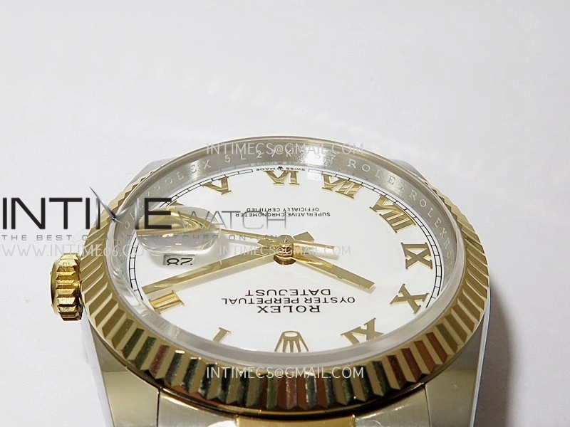 DateJust 126233 36mm 904L SS YG AR+F 1:1 Best Edition White Dial Roman Marker On Oyster Bracelet DD3235