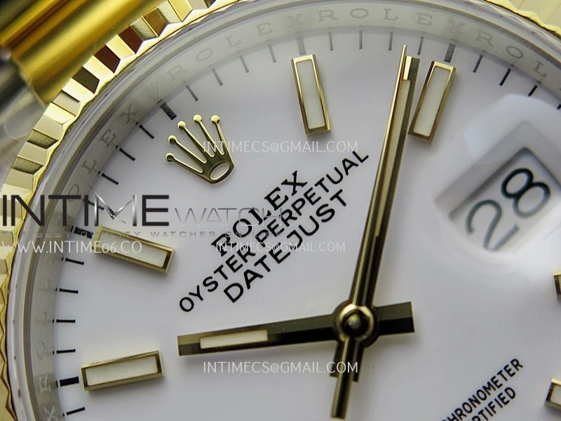 DateJust 126233 36mm 904L SS YG AR+F 1:1 Best Edition White Dial Stick Marker On Oyster Bracelet DD3235