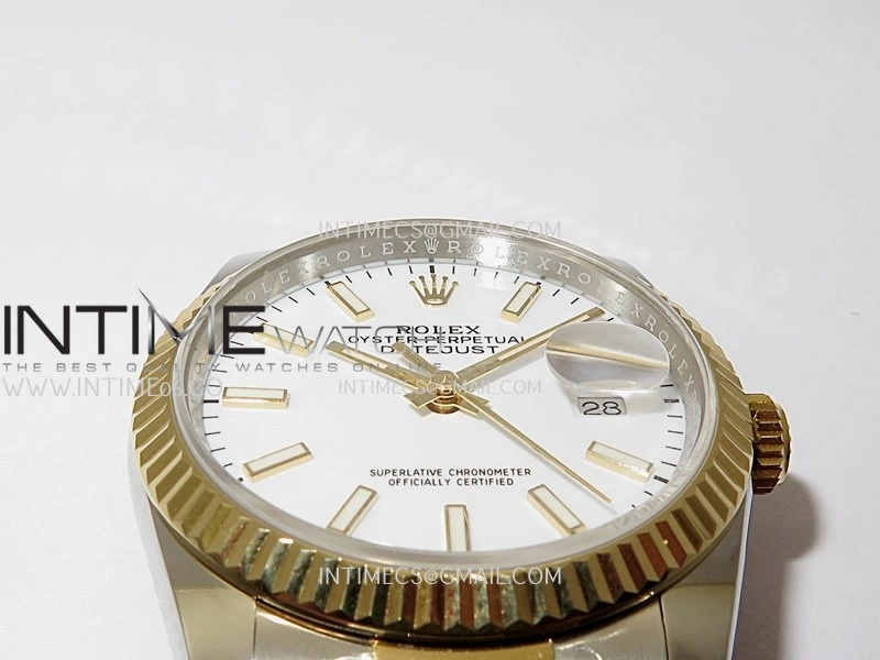 DateJust 126233 36mm 904L SS YG AR+F 1:1 Best Edition White Dial Stick Marker On Oyster Bracelet DD3235