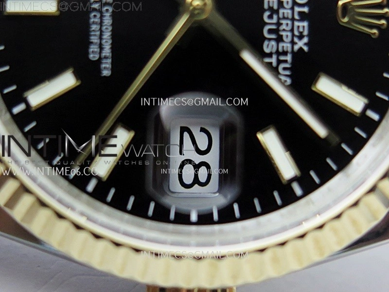 DateJust 126233 904L SS YG JDF 1:1 Best Edition Black Dial Stick Markers on Jubilee SS YG Bracelet