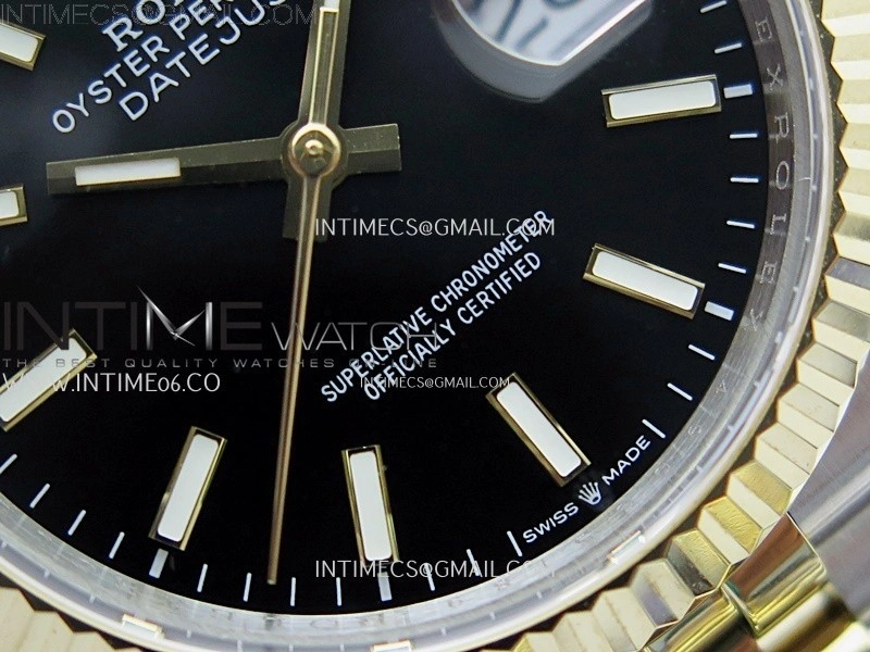 DateJust 126233 904L SS YG JDF 1:1 Best Edition Black Dial Stick Markers on Jubilee SS YG Bracelet