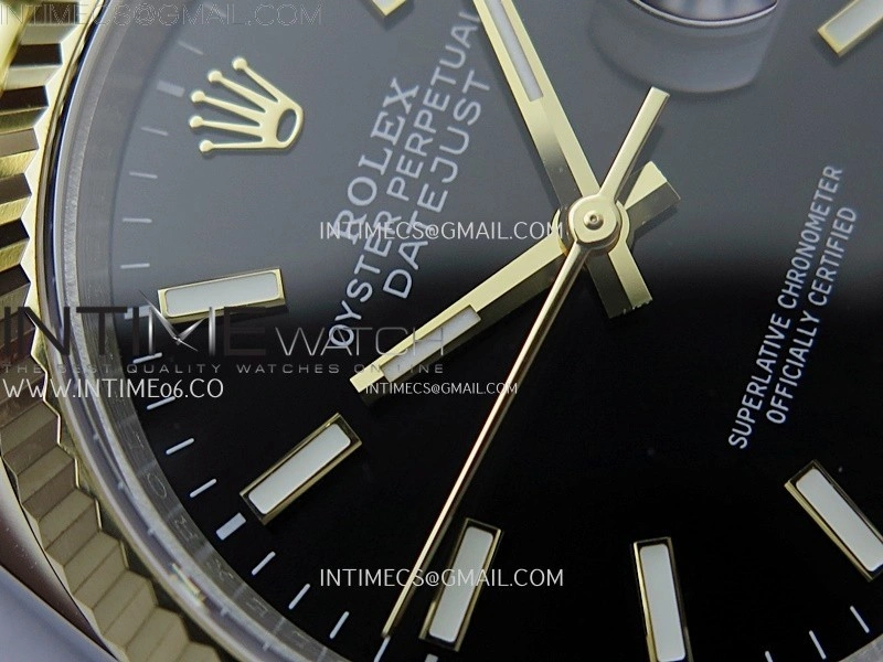 DateJust 126233 904L SS YG JDF 1:1 Best Edition Black Dial Stick Markers on Jubilee SS YG Bracelet