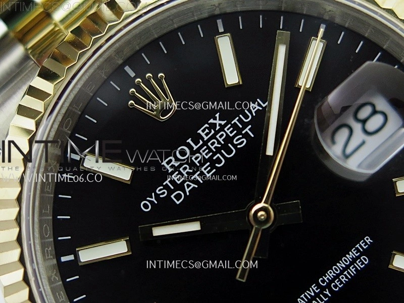 DateJust 126233 904L SS YG JDF 1:1 Best Edition Black Dial Stick Markers on Jubilee SS YG Bracelet