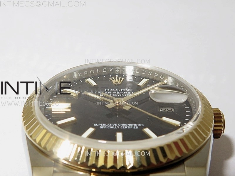 DateJust 126233 904L SS YG JDF 1:1 Best Edition Black Dial Stick Markers on Jubilee SS YG Bracelet