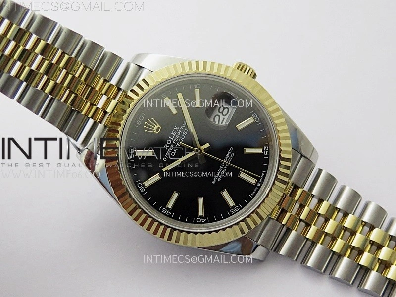 DateJust 126333 904L SS YG JDF 1:1 Best Edition Black Dial Stick Markers on Jubilee SS YG Bracelet