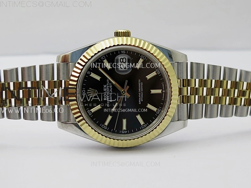 DateJust 126333 904L SS YG JDF 1:1 Best Edition Black Dial Stick Markers on Jubilee SS YG Bracelet
