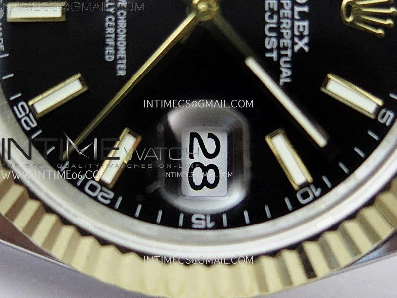 DateJust 126333 904L SS YG JDF 1:1 Best Edition Black Dial Stick Markers on Jubilee SS YG Bracelet