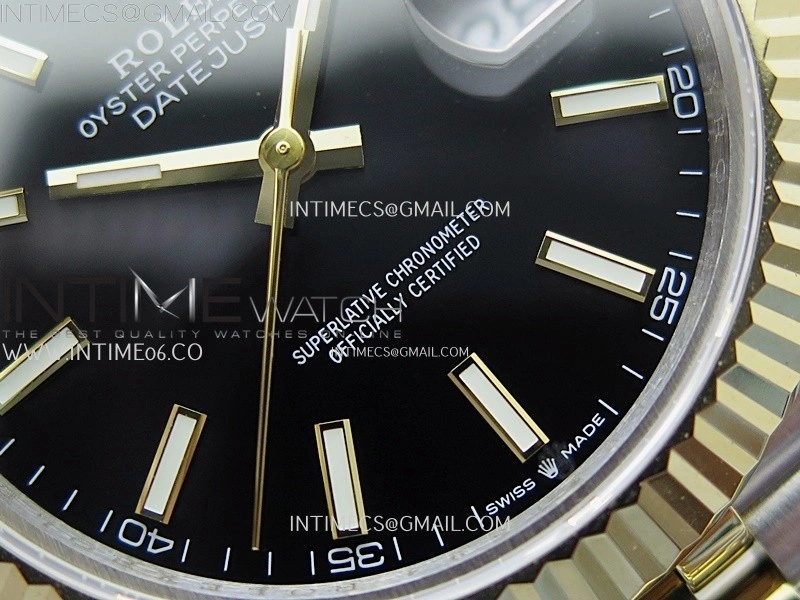DateJust 126333 904L SS YG JDF 1:1 Best Edition Black Dial Stick Markers on Jubilee SS YG Bracelet