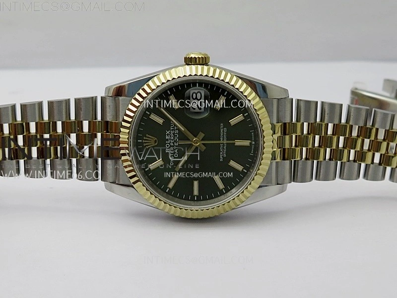 DateJust 126233 904L SS YG JDF 1:1 Best Edition Green Dial Stick Markers on Jubilee SS YG Bracelet