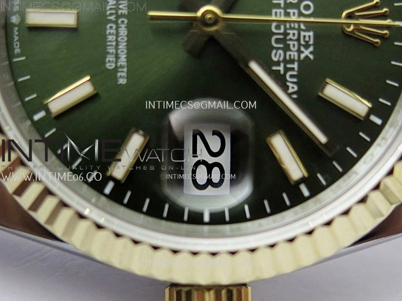 DateJust 126233 904L SS YG JDF 1:1 Best Edition Green Dial Stick Markers on Jubilee SS YG Bracelet