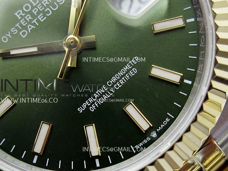 DateJust 126233 904L SS YG JDF 1:1 Best Edition Green Dial Stick Markers on Jubilee SS YG Bracelet