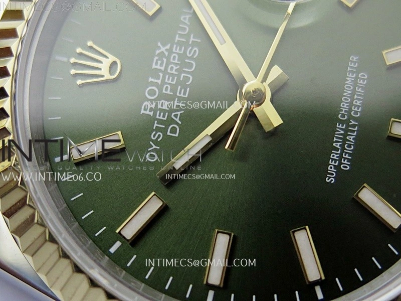 DateJust 126233 904L SS YG JDF 1:1 Best Edition Green Dial Stick Markers on Jubilee SS YG Bracelet