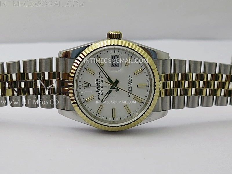 DateJust 126233 904L SS YG JDF 1:1 Best Edition White Dial Stick Markers on Jubilee SS YG Bracelet