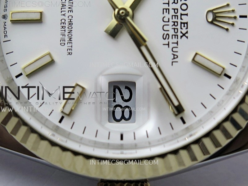 DateJust 126233 904L SS YG JDF 1:1 Best Edition White Dial Stick Markers on Jubilee SS YG Bracelet