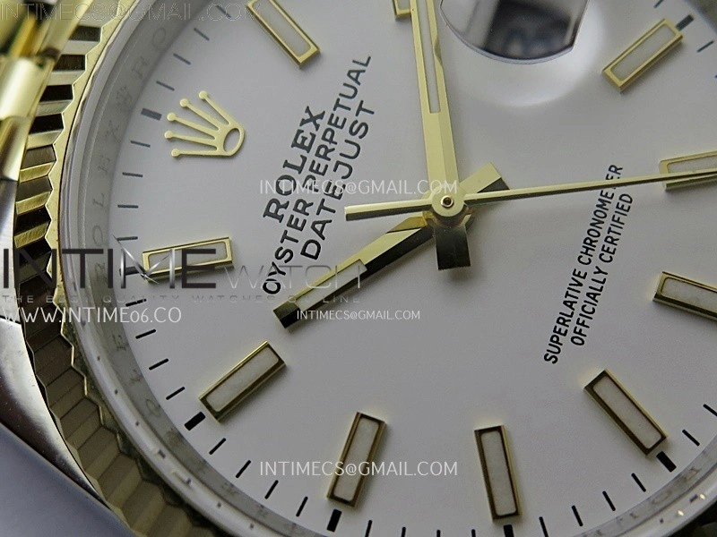 DateJust 126233 904L SS YG JDF 1:1 Best Edition White Dial Stick Markers on Jubilee SS YG Bracelet
