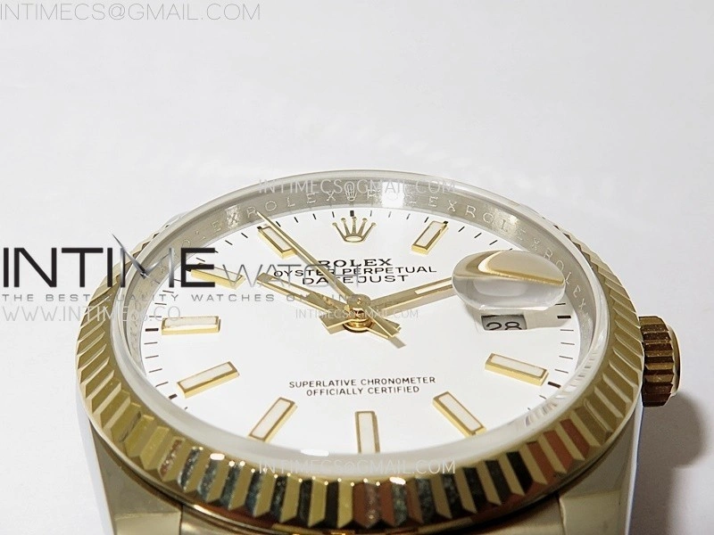 DateJust 126233 904L SS YG JDF 1:1 Best Edition White Dial Stick Markers on Jubilee SS YG Bracelet