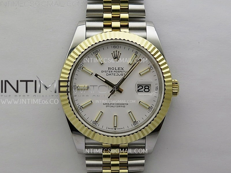 DateJust 126333 904L SS YG JDF 1:1 Best Edition White Dial Stick Markers on Jubilee SS YG Bracelet