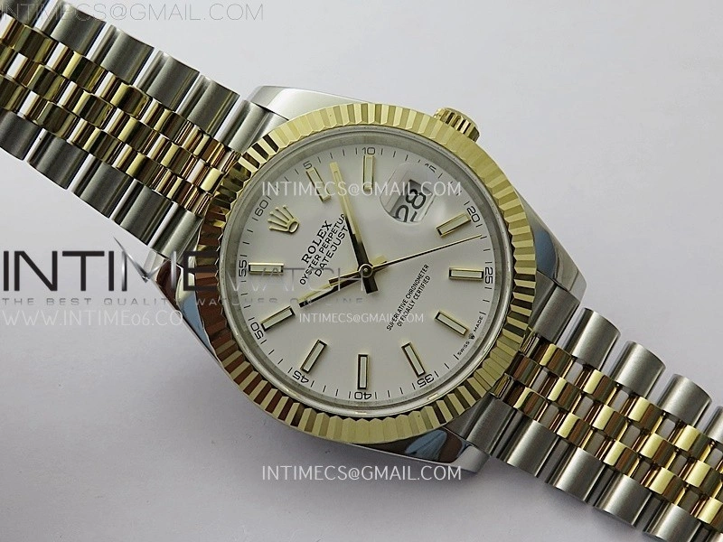 DateJust 126333 904L SS YG JDF 1:1 Best Edition White Dial Stick Markers on Jubilee SS YG Bracelet