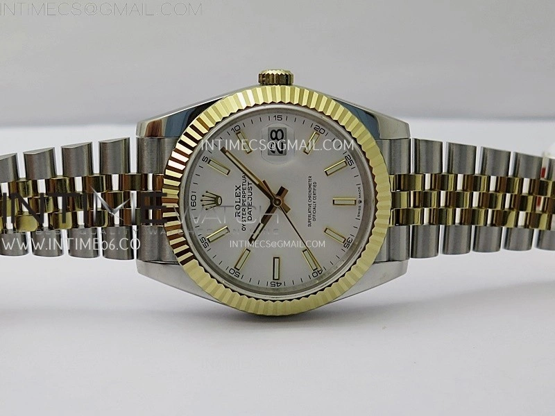 DateJust 126333 904L SS YG JDF 1:1 Best Edition White Dial Stick Markers on Jubilee SS YG Bracelet