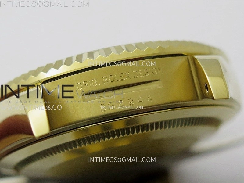 Sky-Dweller 326935 904L YG Noob 1:1 Best Edition Gold Dial on YG Jubilee Bracelet Asian 23J to 9001