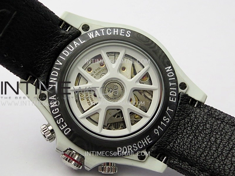 Daytona DIW Porsche 911 S T White Carbon SONIC 1:1 Best Edition Blue Dial on Black Nylon Strap SA4130