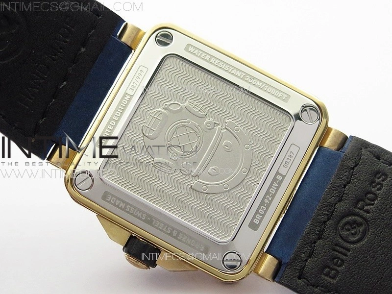 BR 03-92 Diver Bronze B12 1:1 Best Edition Blue Dial on Blue Leather Strap MIYOTA 9015