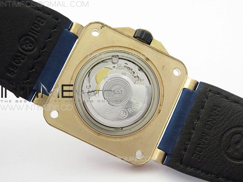 BR 03-92 Diver Bronze B12 1:1 Best Edition Blue Dial on Blue Leather Strap MIYOTA 9015