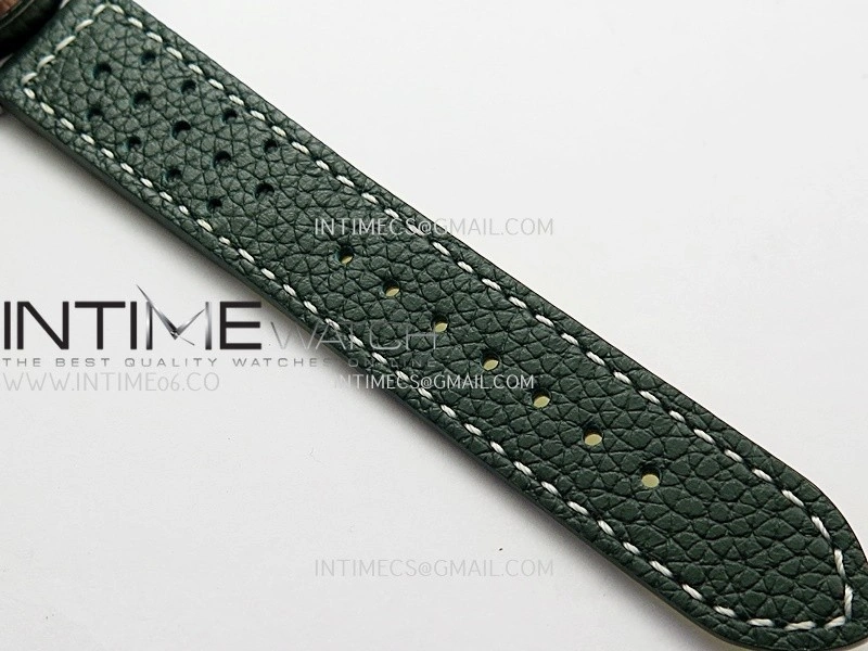 Top Time AB3113 38mm SS BLSF 1:1 Best Edition Green Dial On Green Leather Strap Asian B31