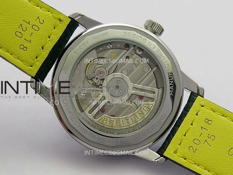 Top Time AB3113 38mm SS BLSF 1:1 Best Edition Green Dial On Green Leather Strap Asian B31