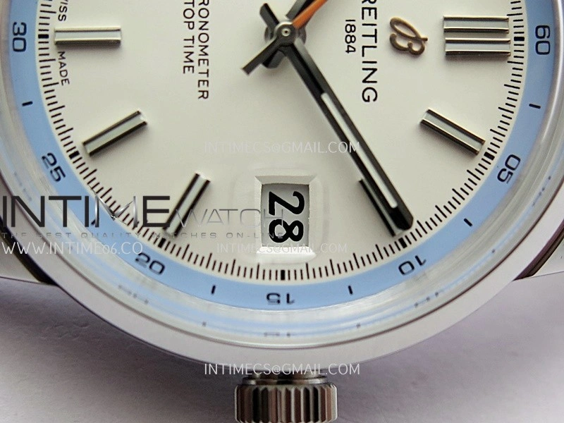 Top Time AB3113 38mm SS BLSF 1:1 Best Edition White Dial On Brown Leather Strap Asian B31