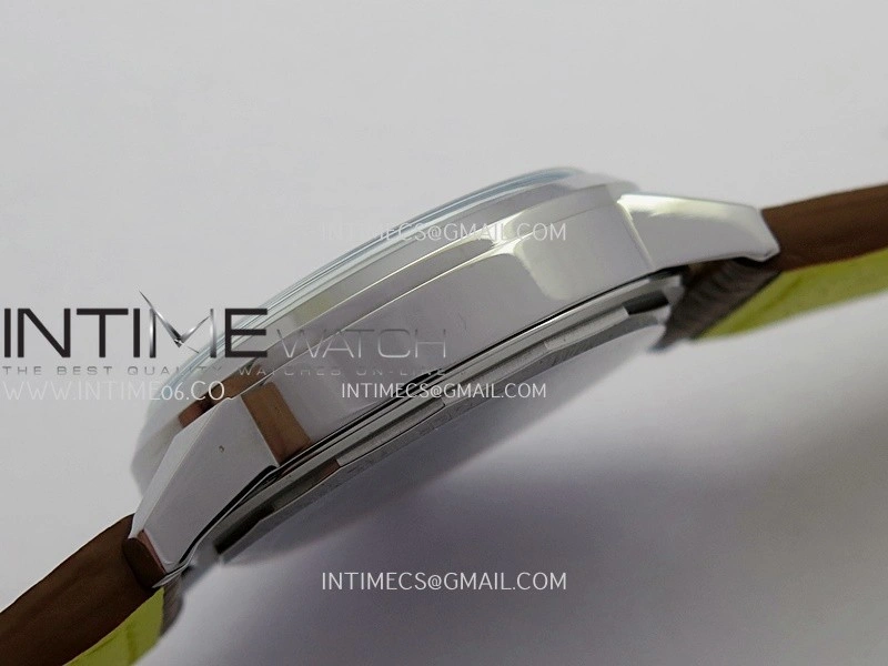 Top Time AB3113 38mm SS BLSF 1:1 Best Edition White Dial On Brown Leather Strap Asian B31